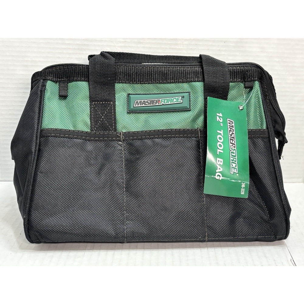 Masterforce 12" Tool Bag Heavy Duty 1680D Organizer Tote NWT 246-3228